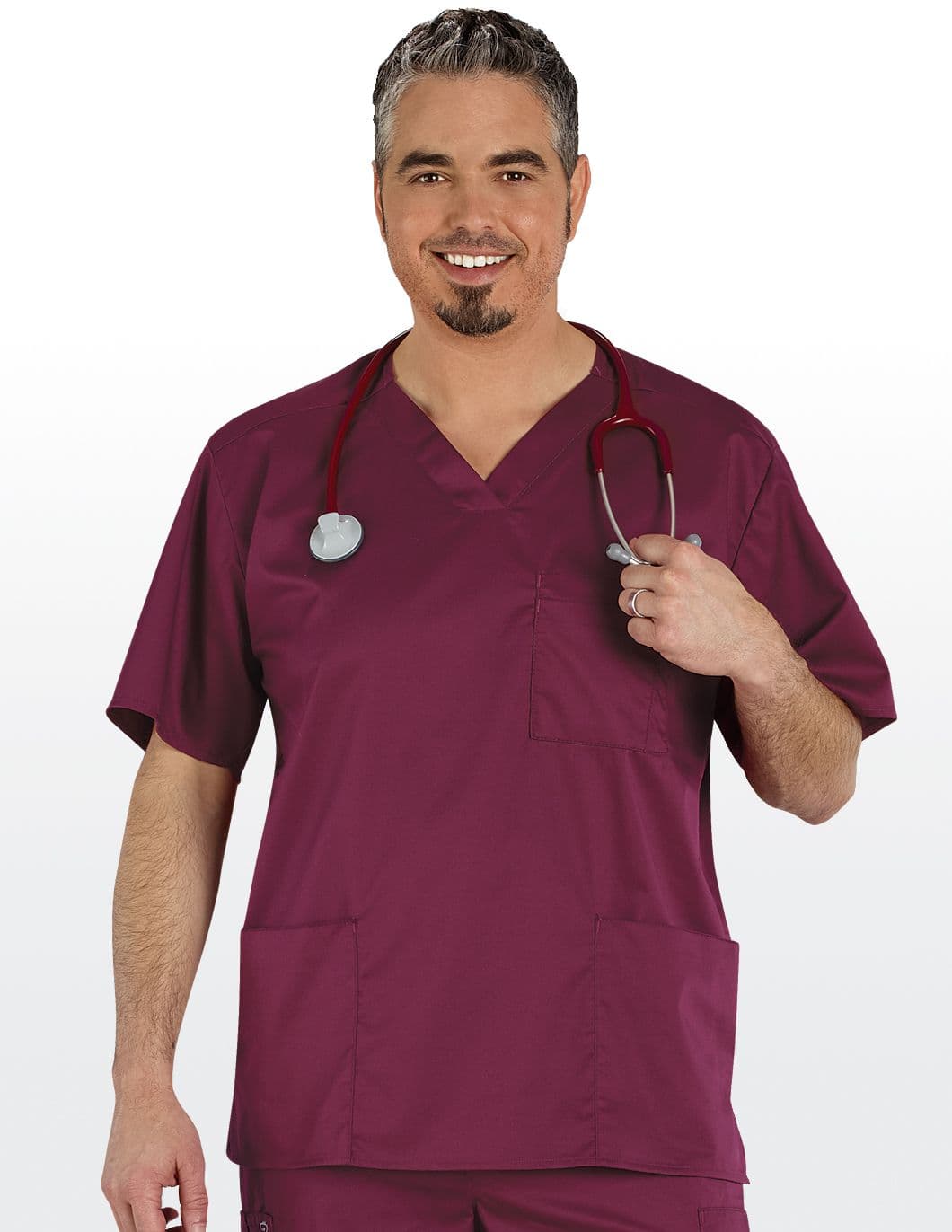 wonderwink-wonderwork-mens-scrub-top-wine