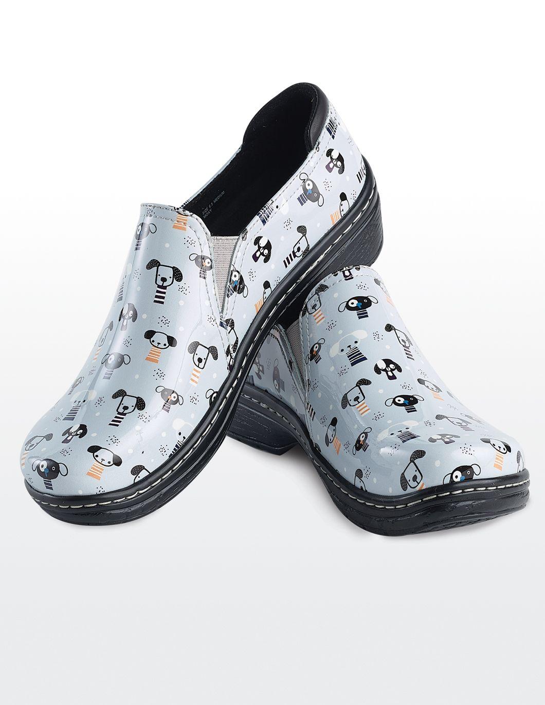 klogs-womens-cartoon-puppy-print-clogs