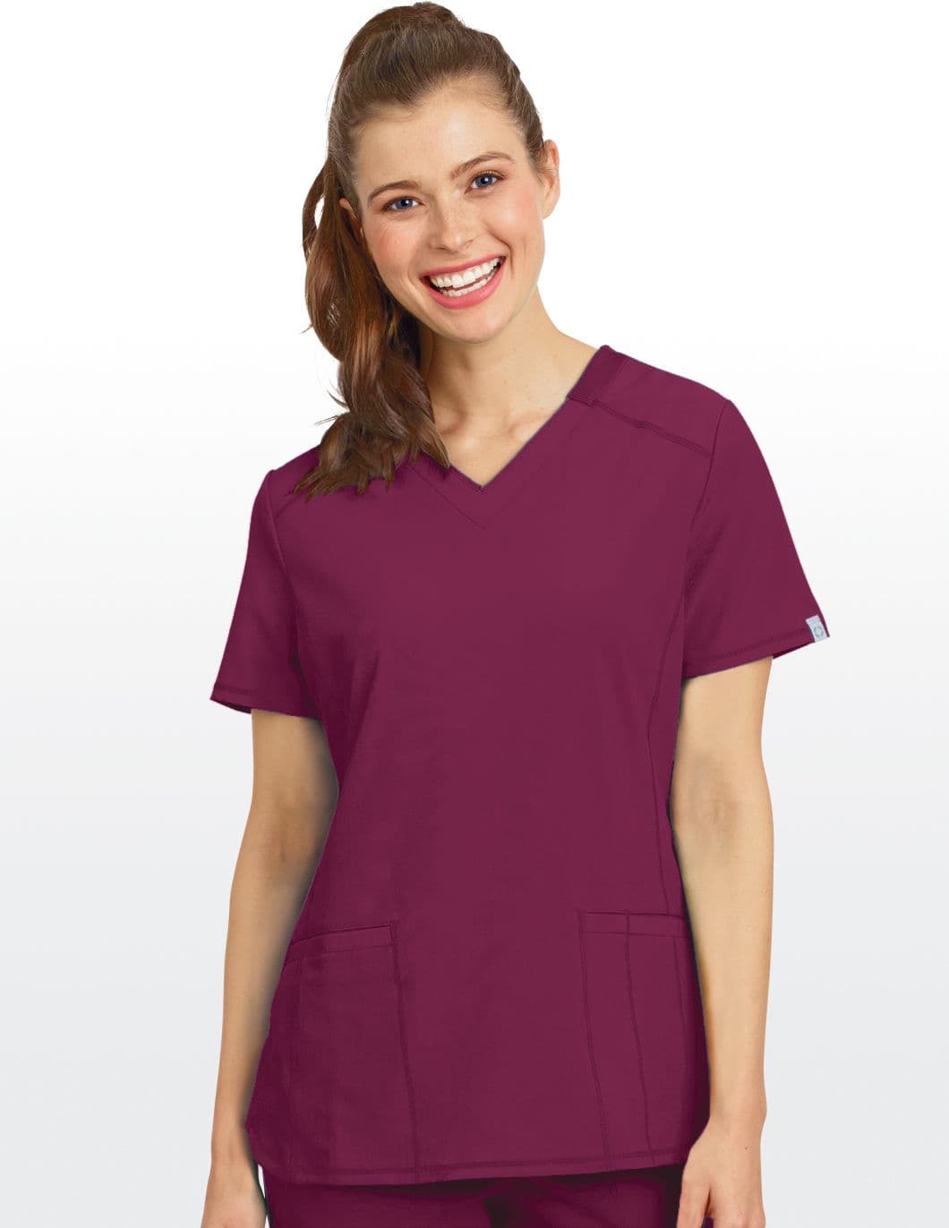 cherokee-infinity-womens-fashion-neckline-scrub-top-wine