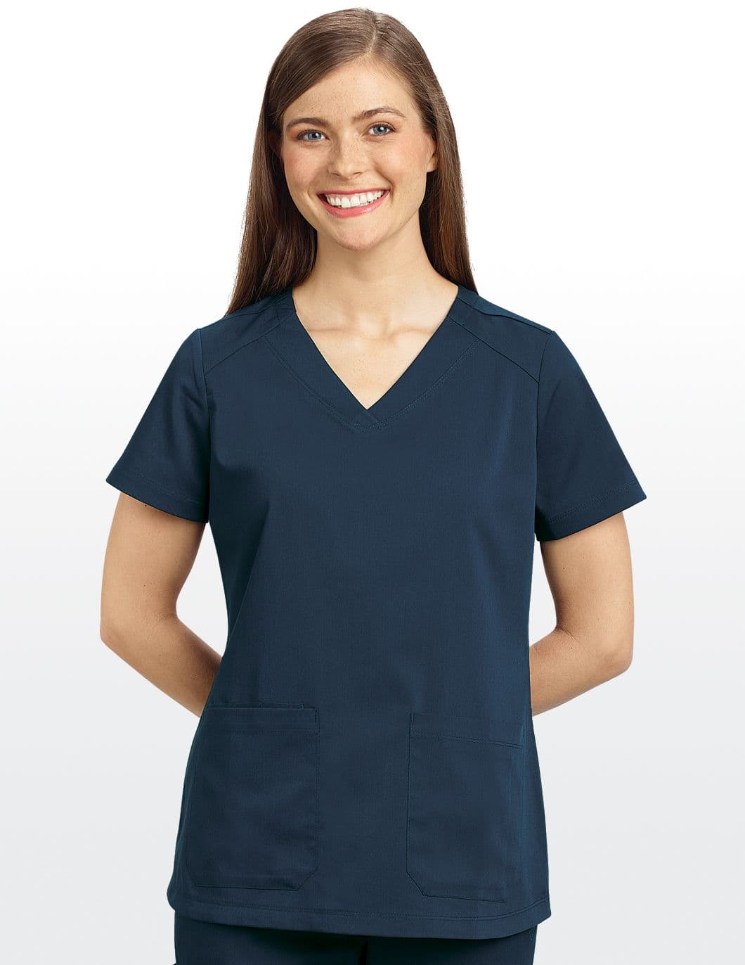 healing-hands-purple-label-womens-two-pocket-scrub-top-navy