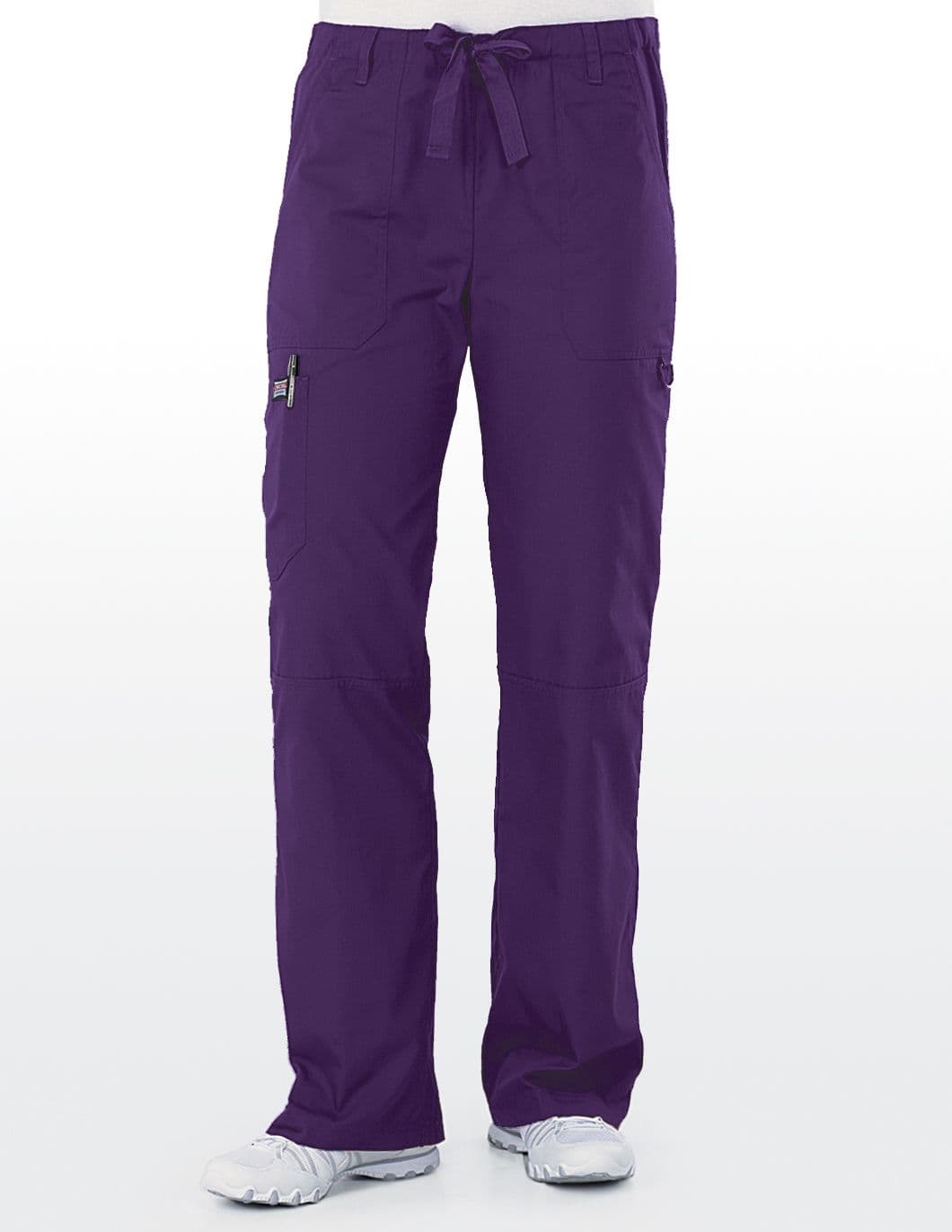 cherokee-originals-womens-drawstring-cargo-scrub-pant-grape