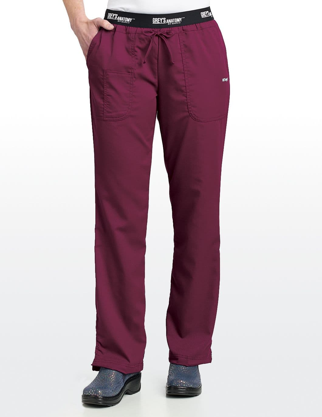 greys-anatomy-womens-elastic-waist-scrub-pant-wine