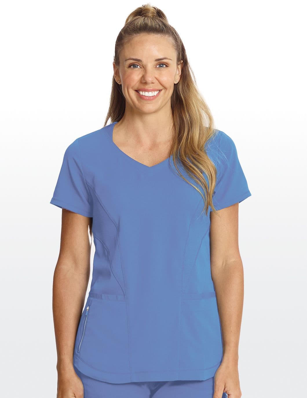 Greys-Anatomy-Stretch-Rib-Knit-Panel-Scrub-Top-Ceil