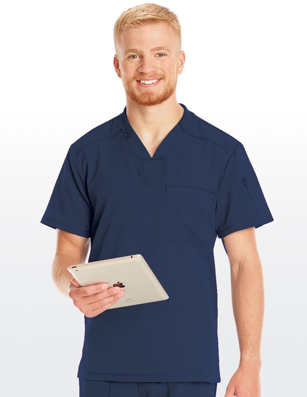 dickies-dynamix-mens-vneck-scrub-top-navy
