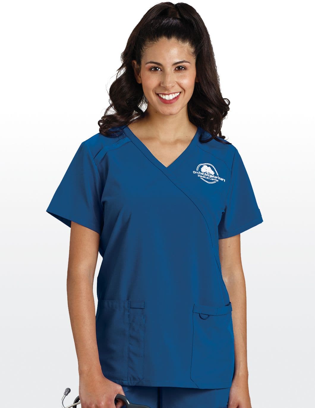 dickies-eds-womens-essientials-mock-wrap-scrub-top-royal