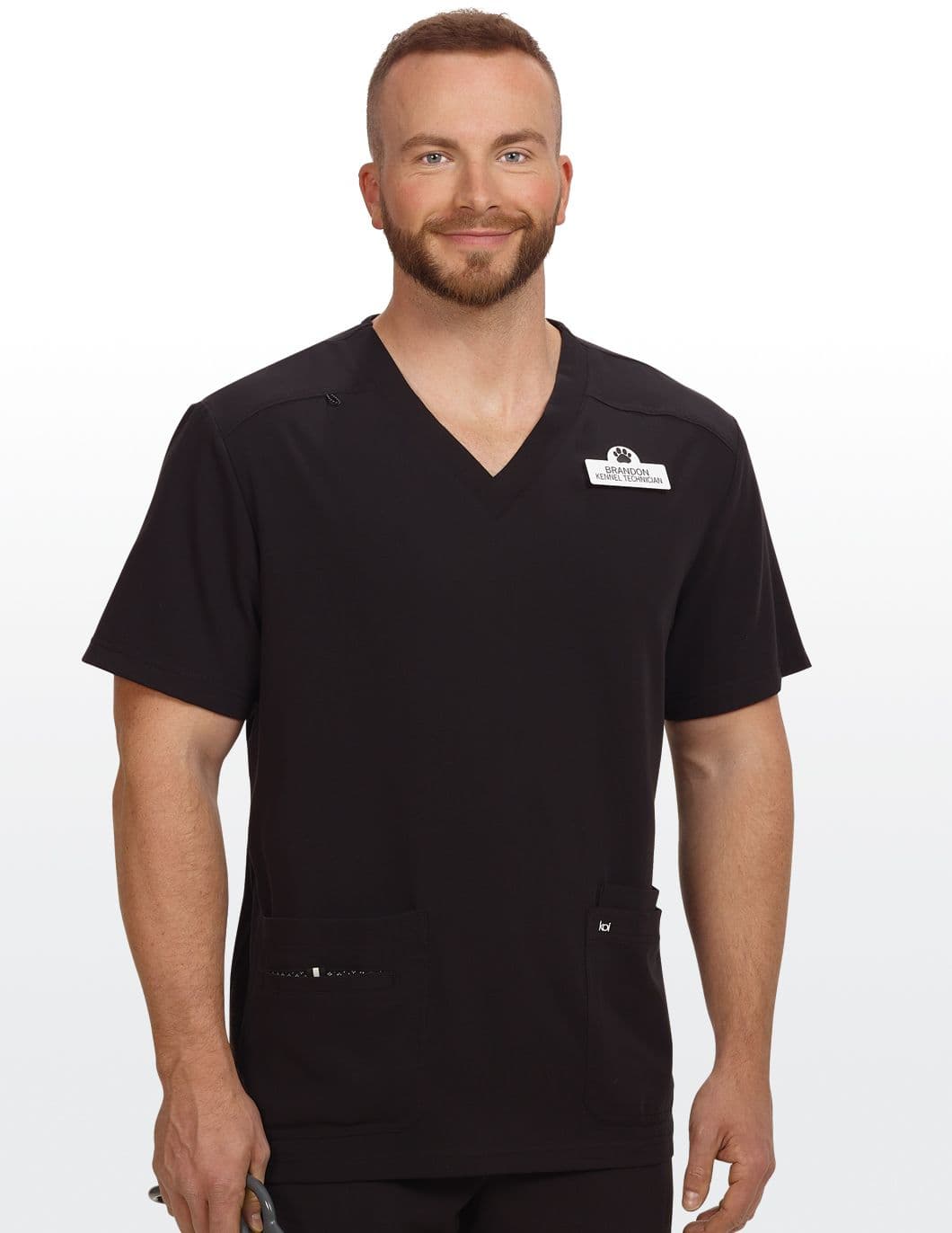 Koi-Next-Gen-Mens-Two-Pocket-Scrub-Top-Black