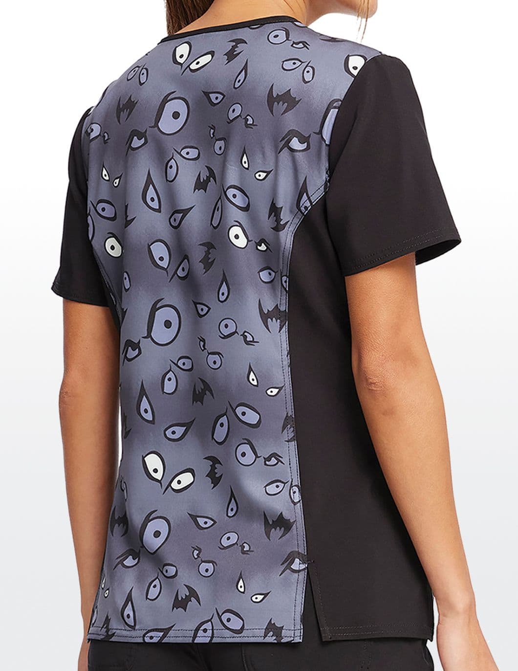 cherokee-womens-print-tooniforms-under-wraps-scrub-top-alt