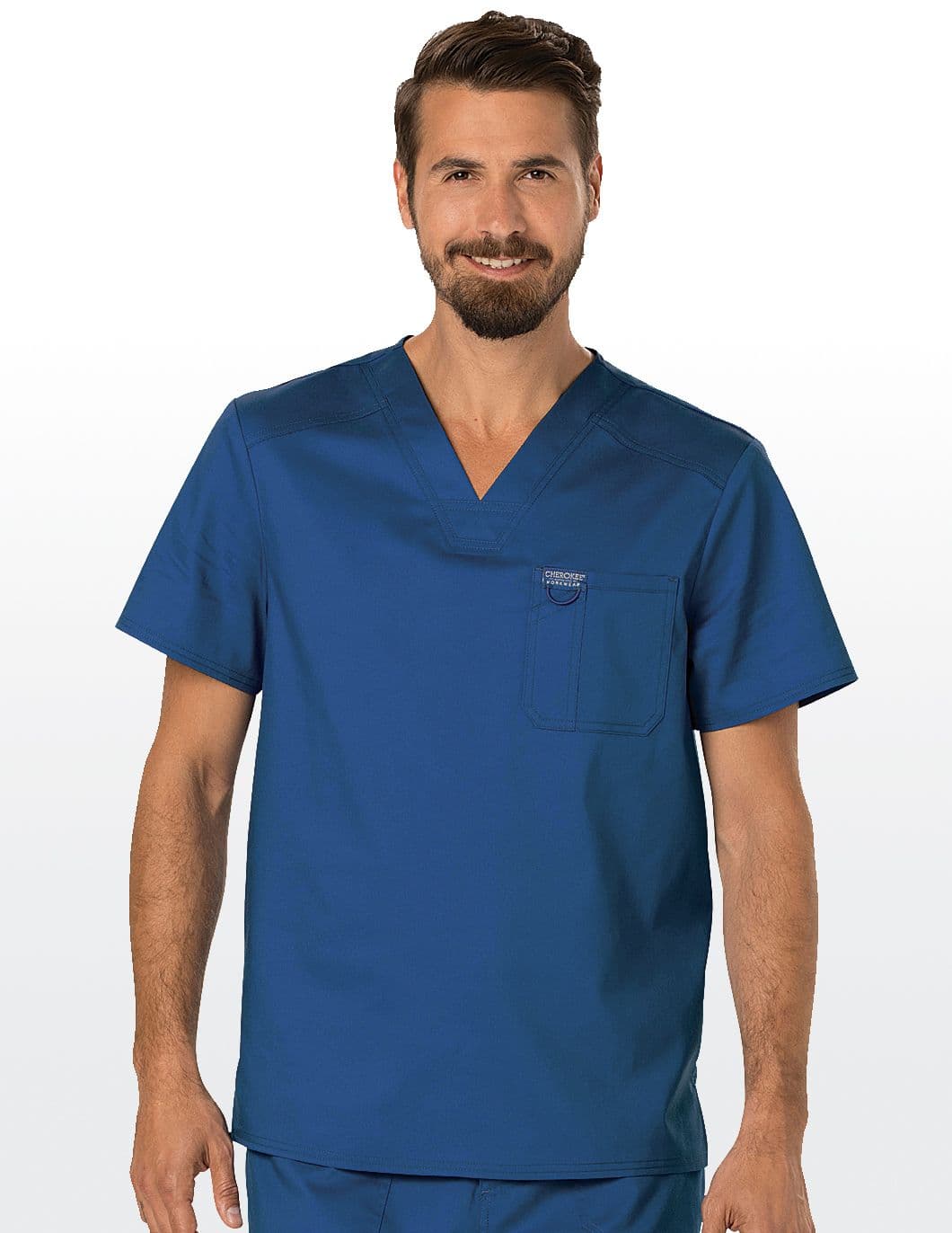 cherokee-revolution-mens-vneck-scrub-top-royal