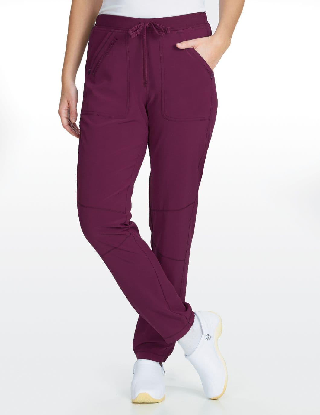 Inspira-Hybrid-Hem-Jogger-Scrub-Pant-Wine