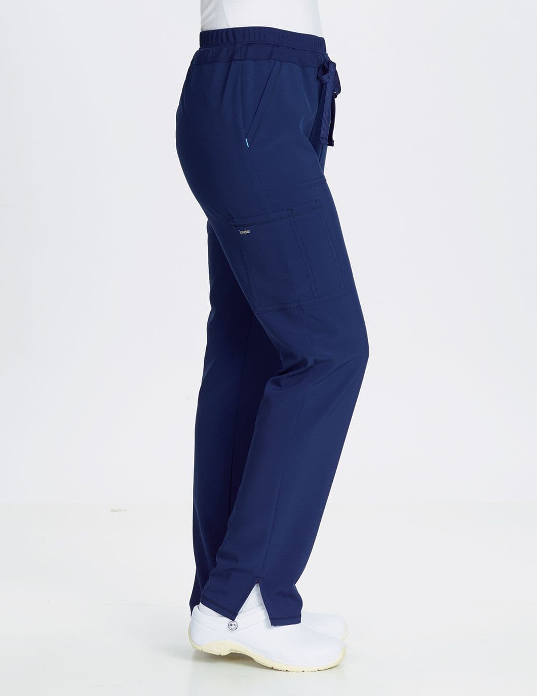 Inspira-Drawstring-Waist-Straight-Leg-Scrub-Pant-Navy-Side