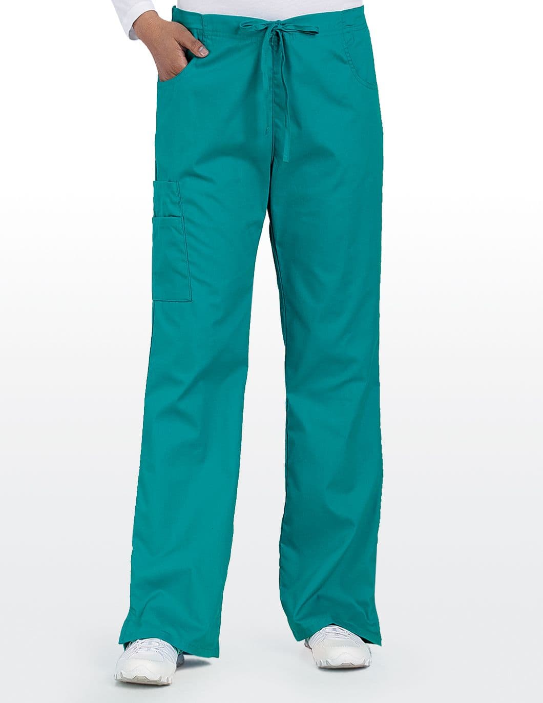 dickies-eds-womens-signature-drawstring-cargo-scrub-pant-teal