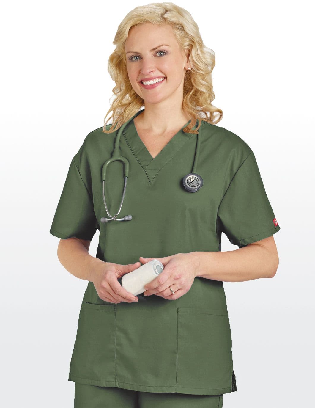 dickies-eds-womens-signature-vneck-scrub-top-olive