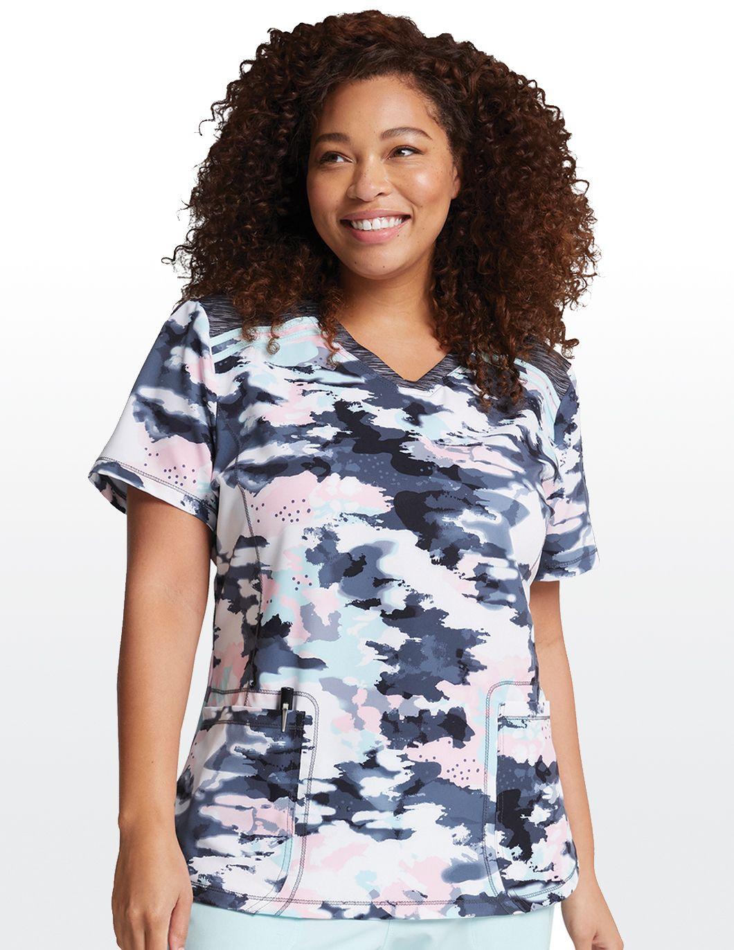 dickies-womens-print-soft-side-camo-scrub-top