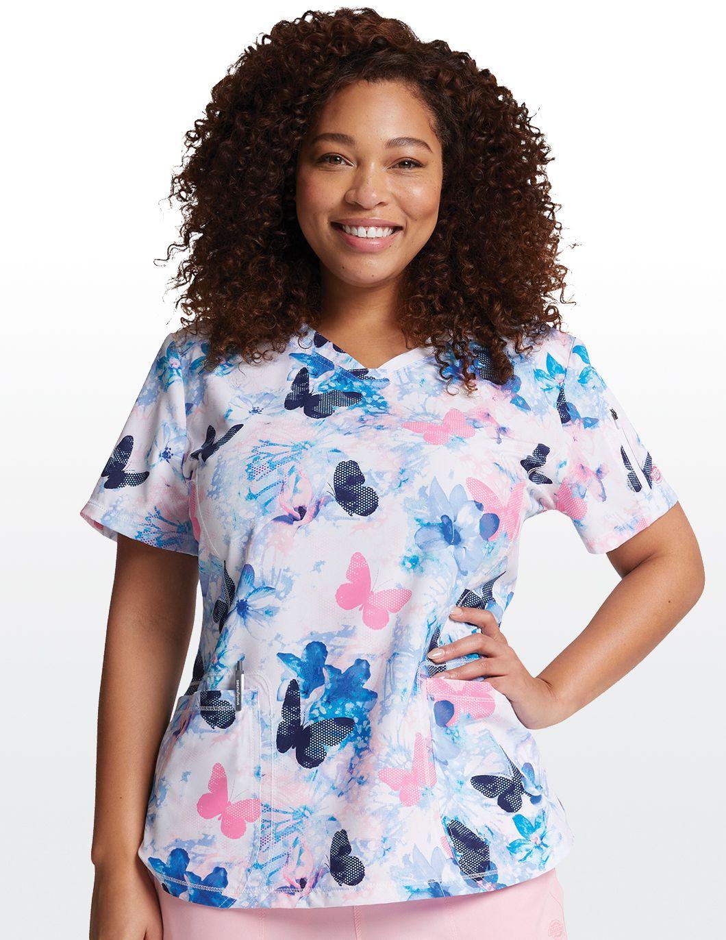 dickies-womens-print-flutterly-beautiful-scrub-top