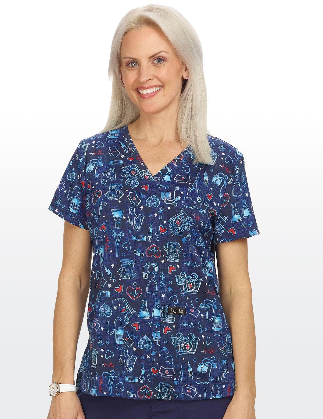 Koi-Fashion-Print-Scrub-Top-Fully-Equipped