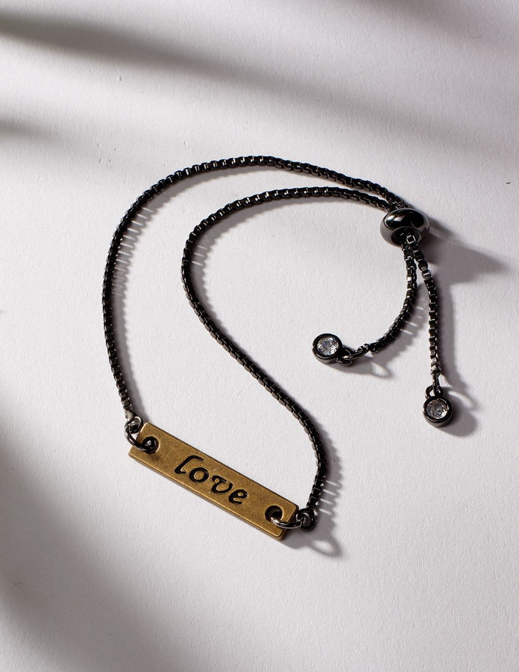 love-adjustable-gunmetal-brass-charm-bracelet